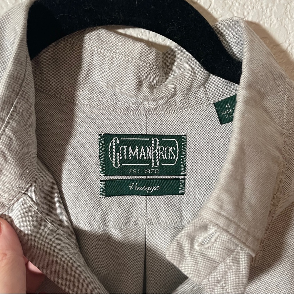 Gitman Bros Vintage Slim Oxford Shirt Light Gray Men’s Medium made in USA
